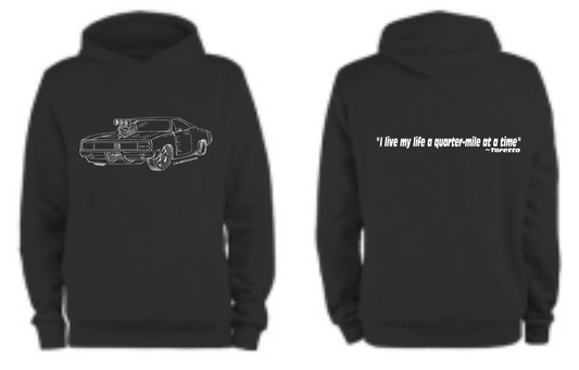 Blown 69 Charger Sketch Unisex Hoodie (Black)