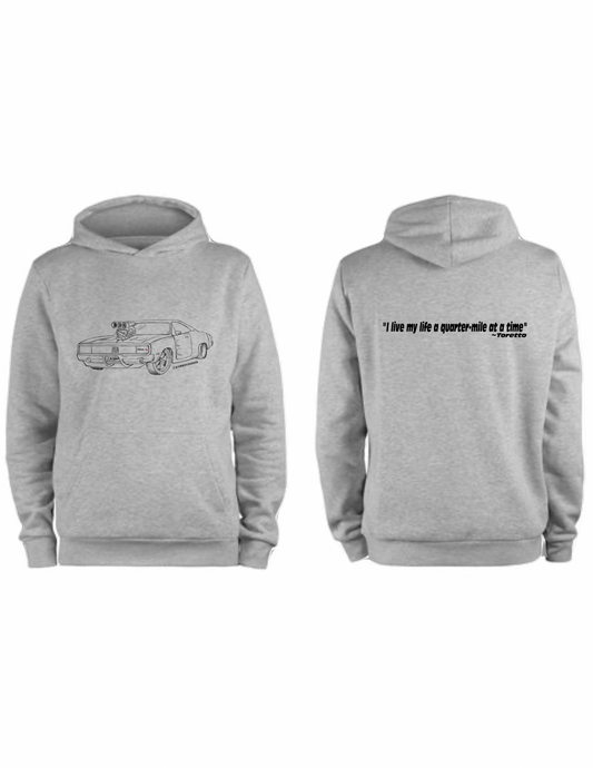 Blown 69 Charger Sketch Unisex Hoodie (Grey)