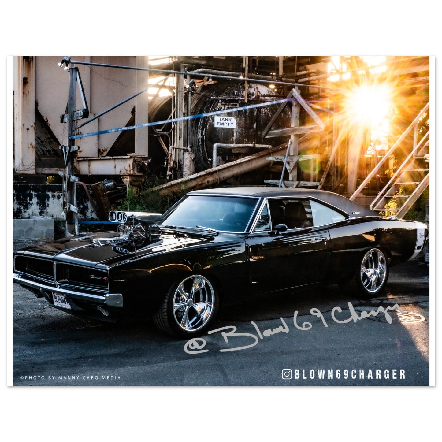 Blown 69 Charger Industrial Sunset Premium Semi-Glossy Paper Poster