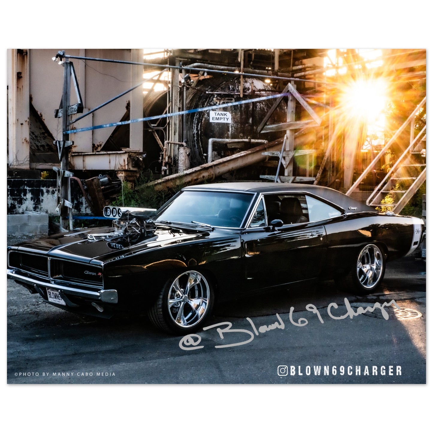 Blown 69 Charger Industrial Sunset Premium Semi-Glossy Paper Poster