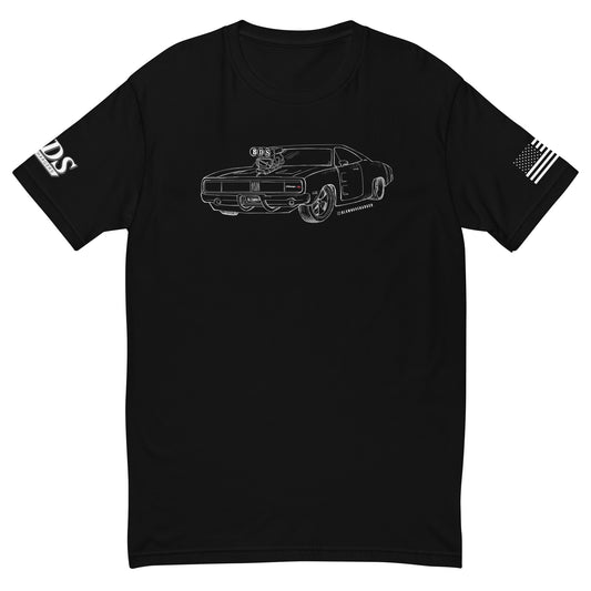 Blown 69 Charger Sketch Short Sleeve T-shirt (Black)