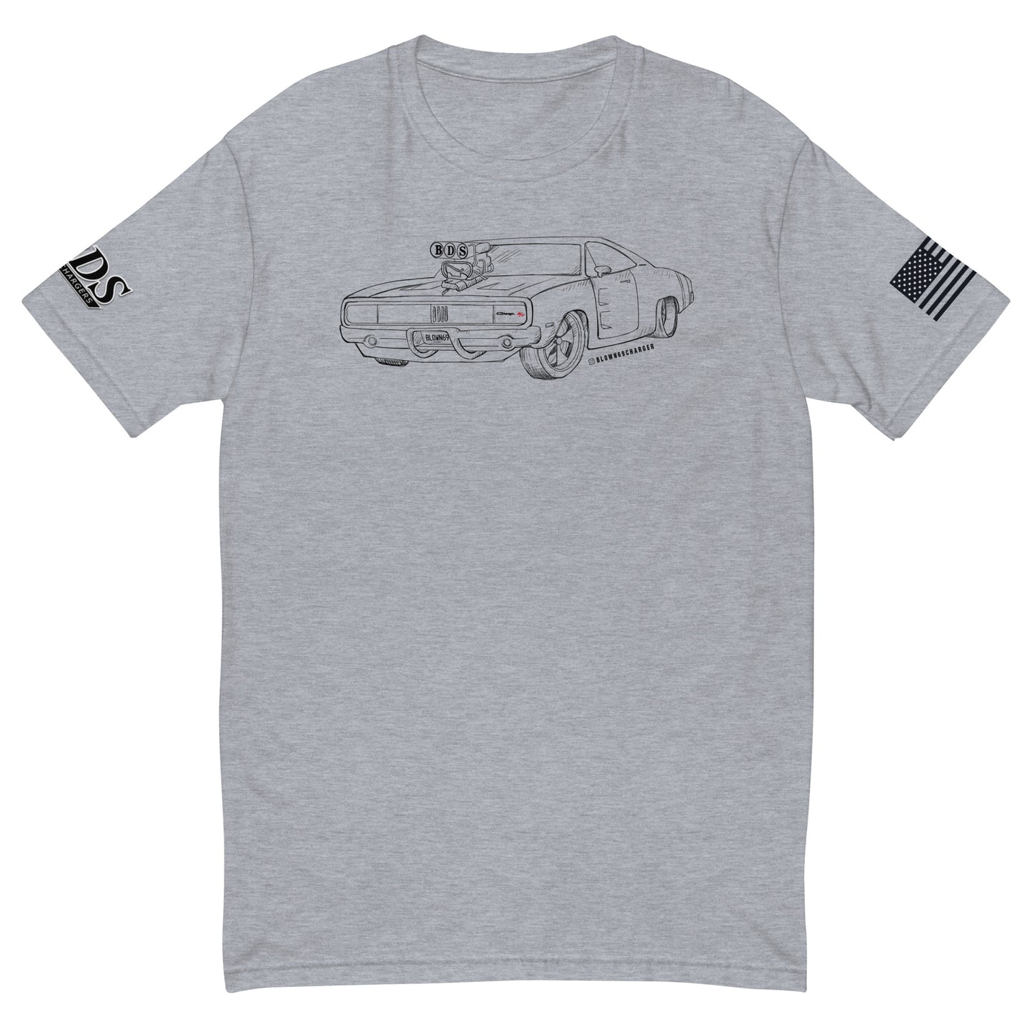 Blown 69 Charger Sketch Short Sleeve T-shirt (White)