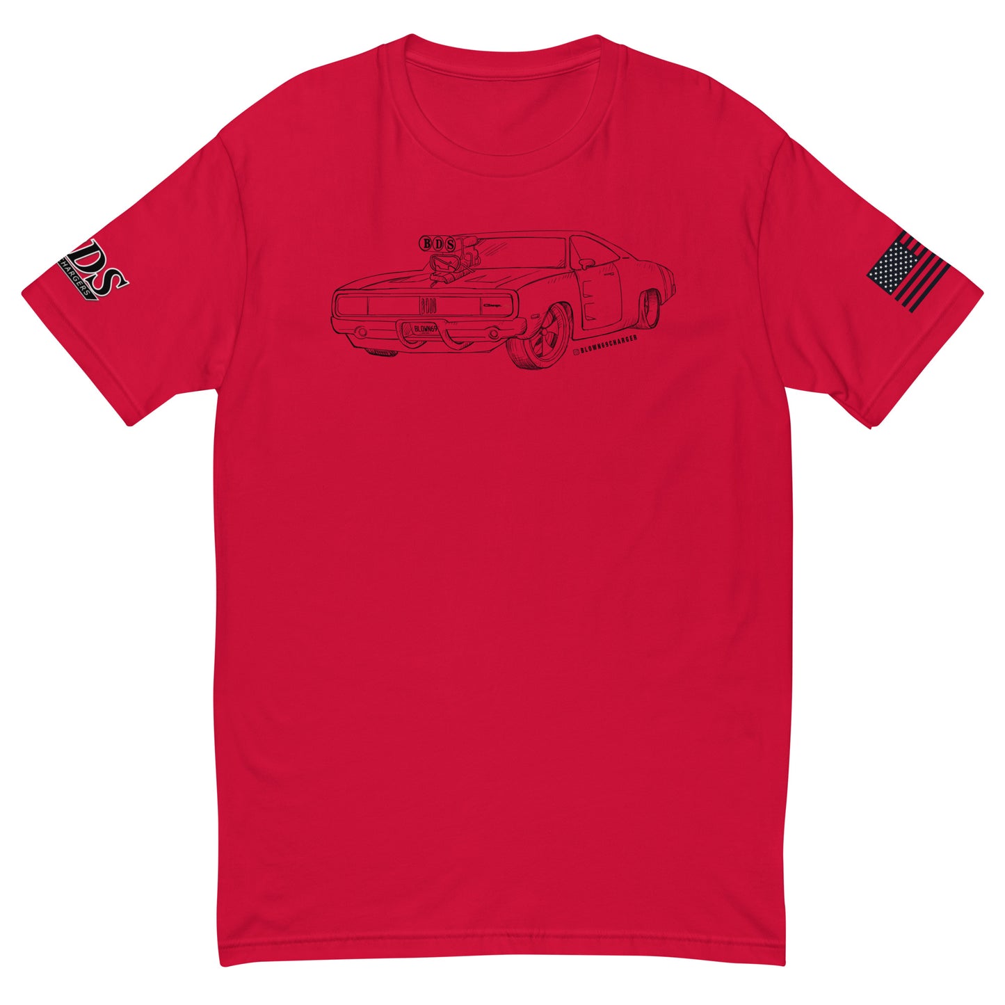 Blown 69 Charger Sketch Short Sleeve T-shirt (White)